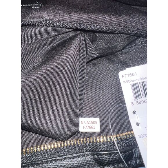 🔥🎁NWT! Coach Sig XL Pocket Tote Handbag Brown/Black F77661 Msrp:$398.00 - Picture 8 of 9